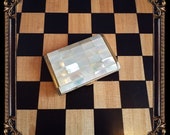 Vintage English Melissa Mother of pearl powder compact