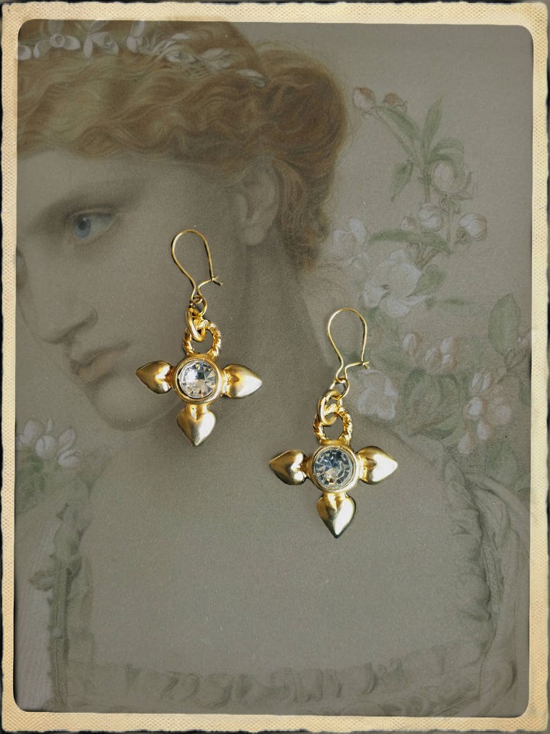 Vintage goldtone dangle earrings