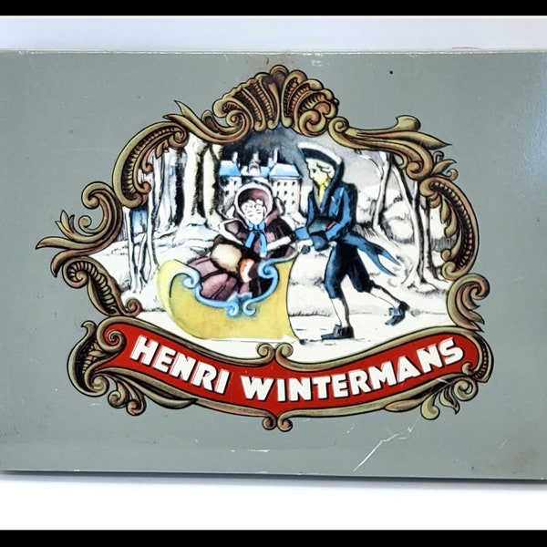 VINTAGE advertising empty HENRI WINTERMANS cigar tin