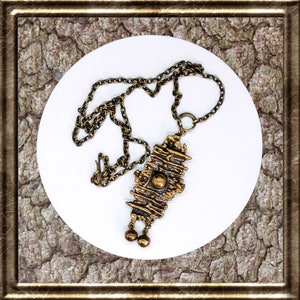 Finnish Pentti Sarpaneva signed 60&#39;s bronze Kaarna necklace