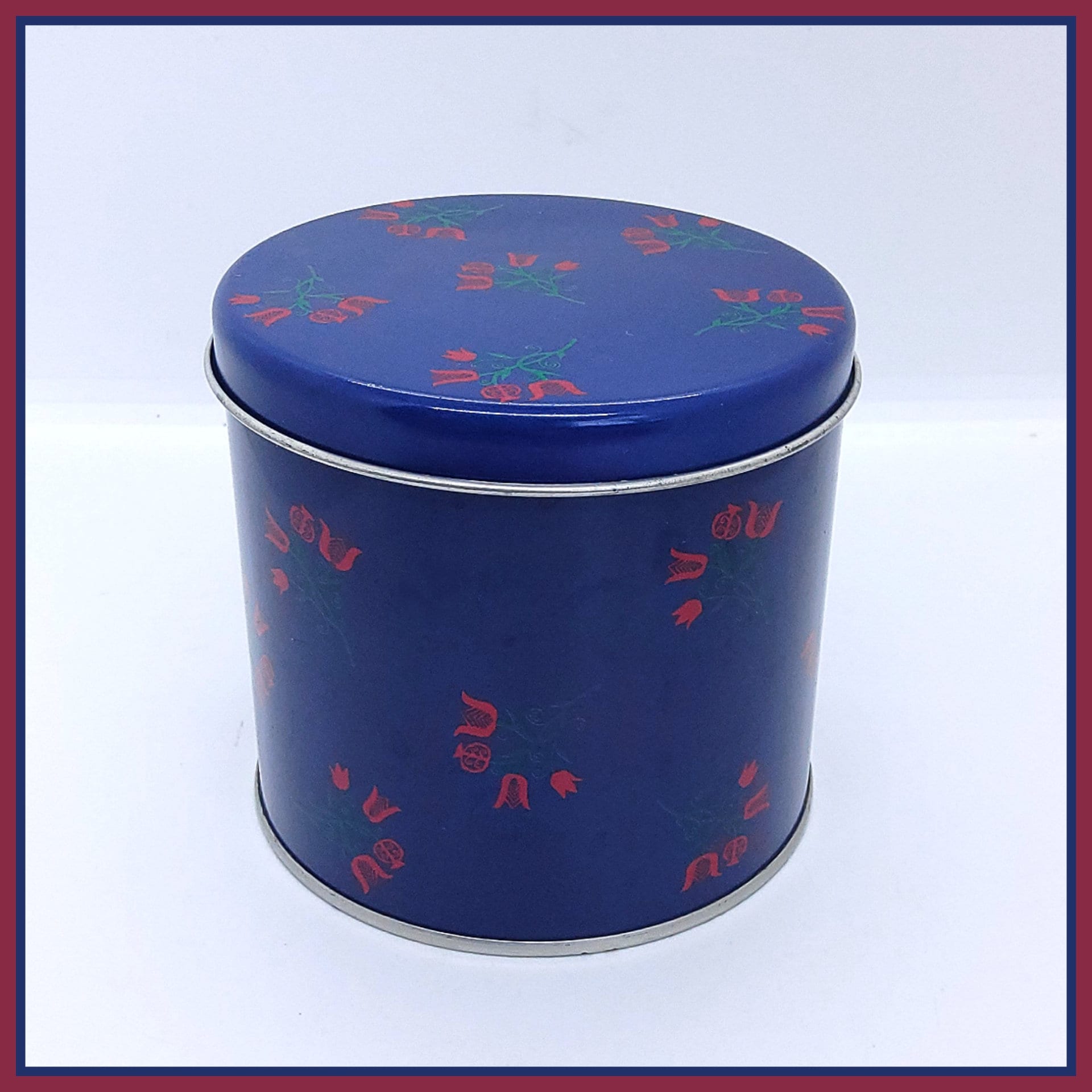 Vintage Retro Finnish Marimekko Blue and Red Tin Box - Etsy Norway