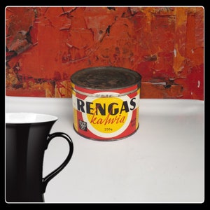 Vintage rare Finnish mid-century Rengas coffee tin