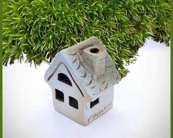 Vintage Finnish handmade pottery art miniature house