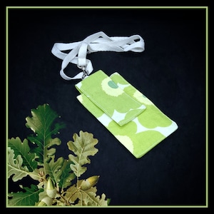Vintage retro Finse Marimekko klein lichtgroen zakje met touwtje