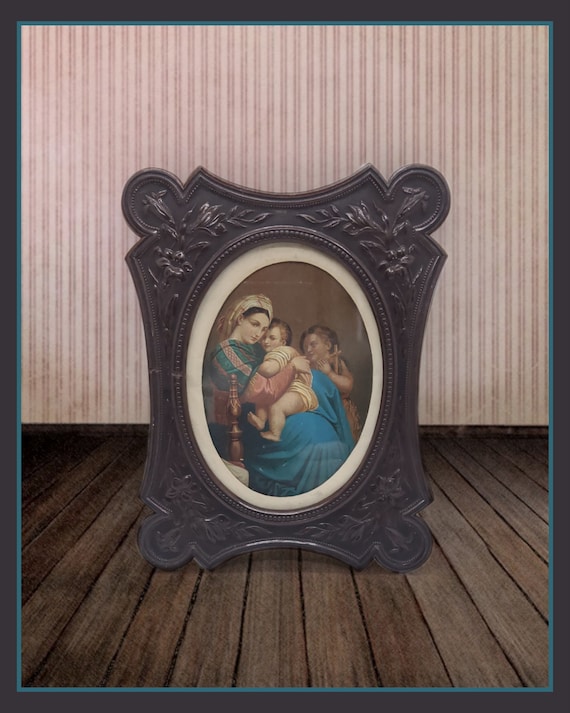 イタリアで購入 マリア様 フランス額装 アートフレーム