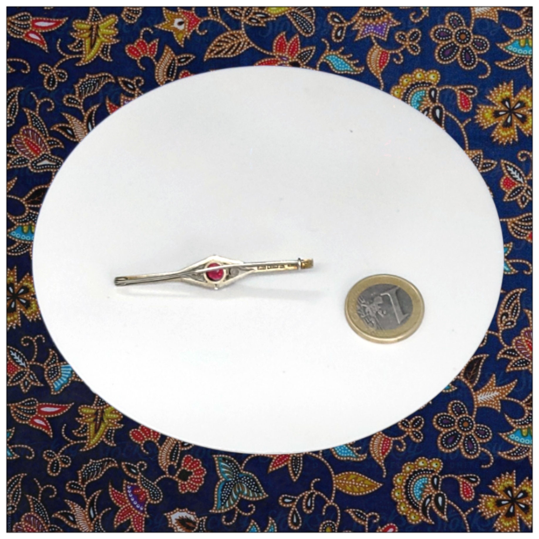 Broche Art Déco En Argent Massif 925/1000 – Filigranes (Occasion, Très Bon État)