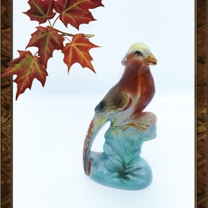 Vintage china colorful bird figurine