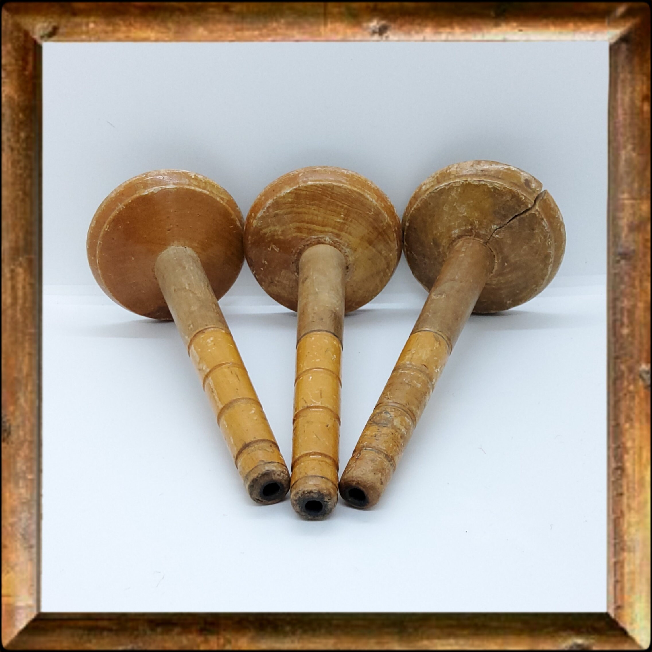 Vintage Wooden Yarn or String Holder Stands a Set of Three Etsy UK