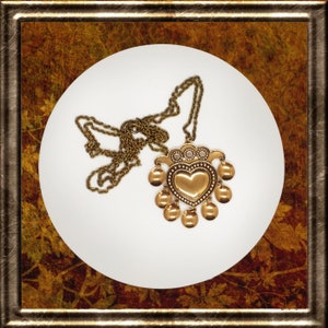 Traditional Finnish Kalevala Koru big bronze Salt pendant