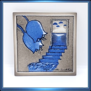 Vintage  Arabia Finland/ Heljä Liukko-Sundström wall hanging ceramic picture