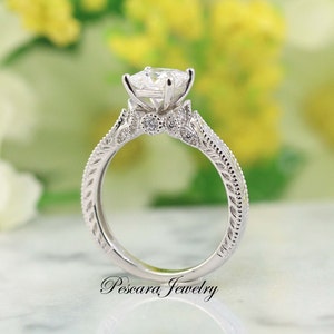 1.35ctw Princess Cut Engagement Ring, Princess Cut Art Deco Engagement Ring, Vintage Inspire Ring, Promise Ring, Sterling Silver