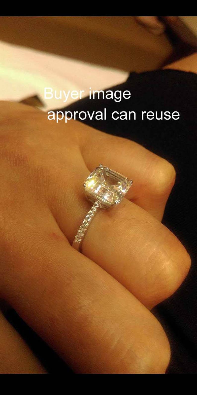 5 Carat 10mm Asscher Cut Engagement Ring Asscher Solitaire Etsy Singapore