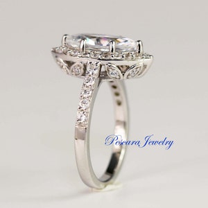2 Carat Vintage Style Marquise Engagement ring, Marquise Art Deco Ring, Promise Ring, Diamond Stimulants CZ - Sterling Silver