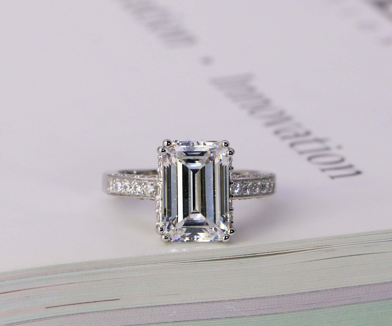 Emerald Cut Upgrade Ring