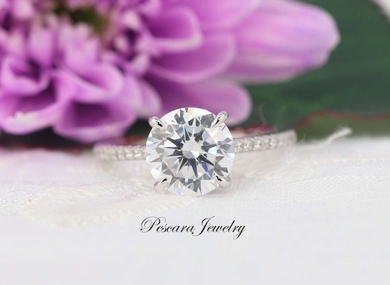 Sterling Silver 3 Piece CZ Round Center Promise Wedding Ring Set Sterling Silver 3 Piece CZ Round Center Promise Wedding Ring Set