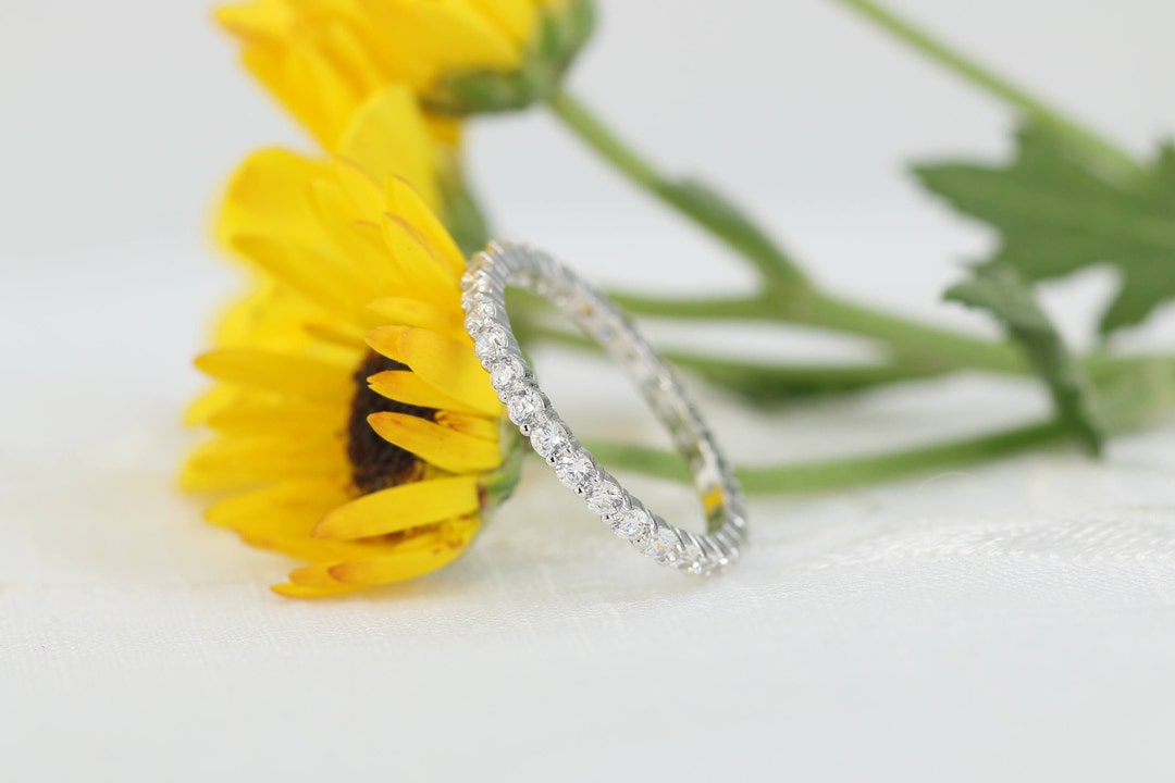2mm Wedding Band, Full Eternity Band, Matching Band, Engagement Ring ...