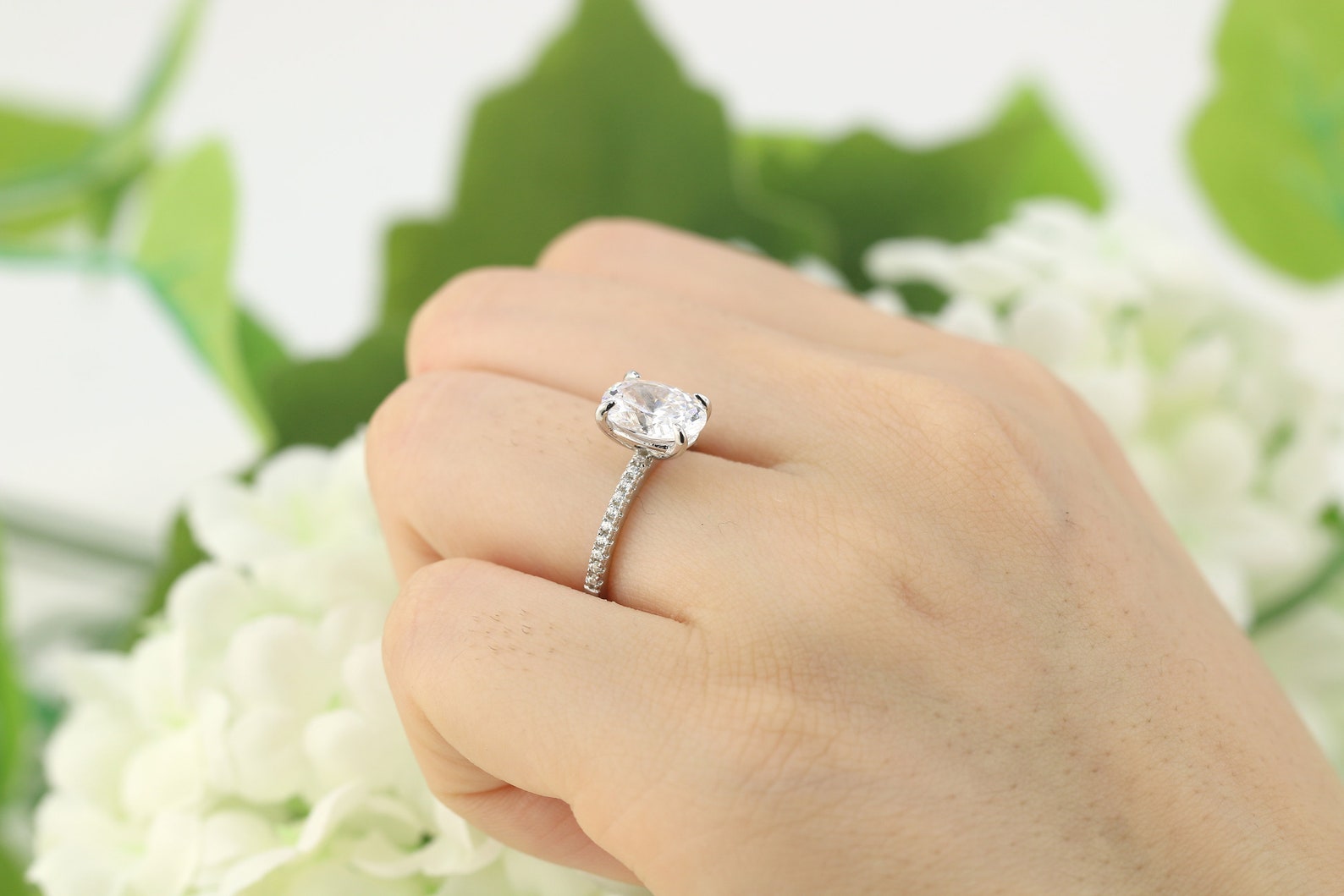 2.2ct tw Classic Oval Engagement Ring Solitaire ring Oval Etsy