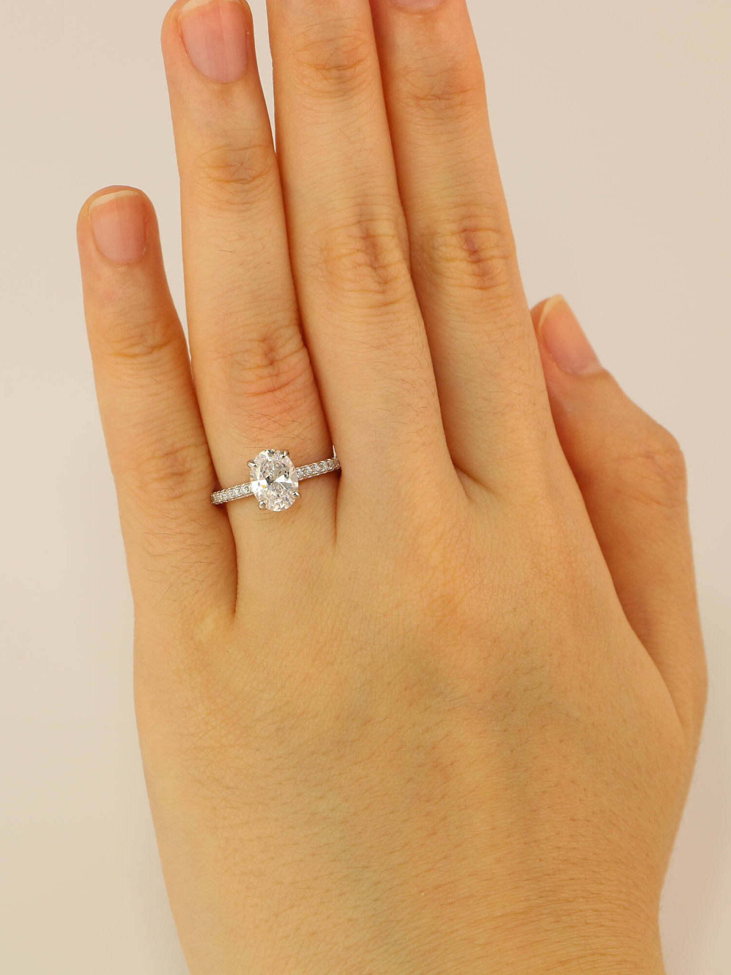 1.5ct Tw Classic Oval Engagement Ring Solitaire Ring Oval Etsy Hong Kong