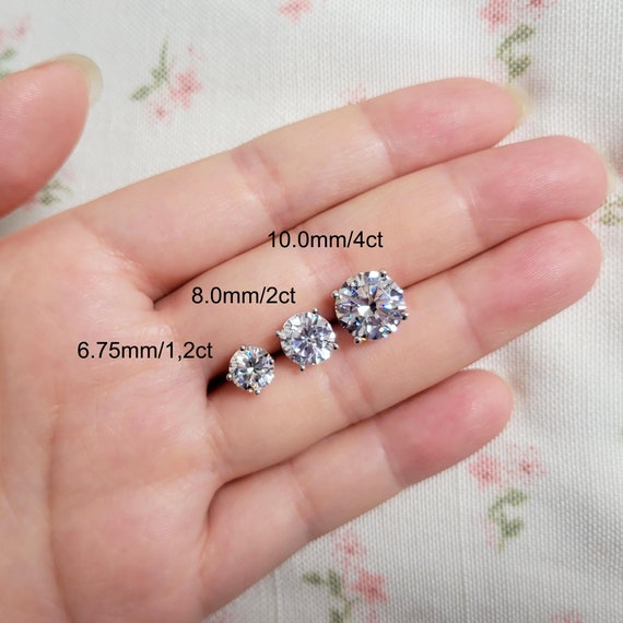 Boucles d'oreilles Plaqué Or Rond 11mm et Oxyde Blanc Serti Clos | L