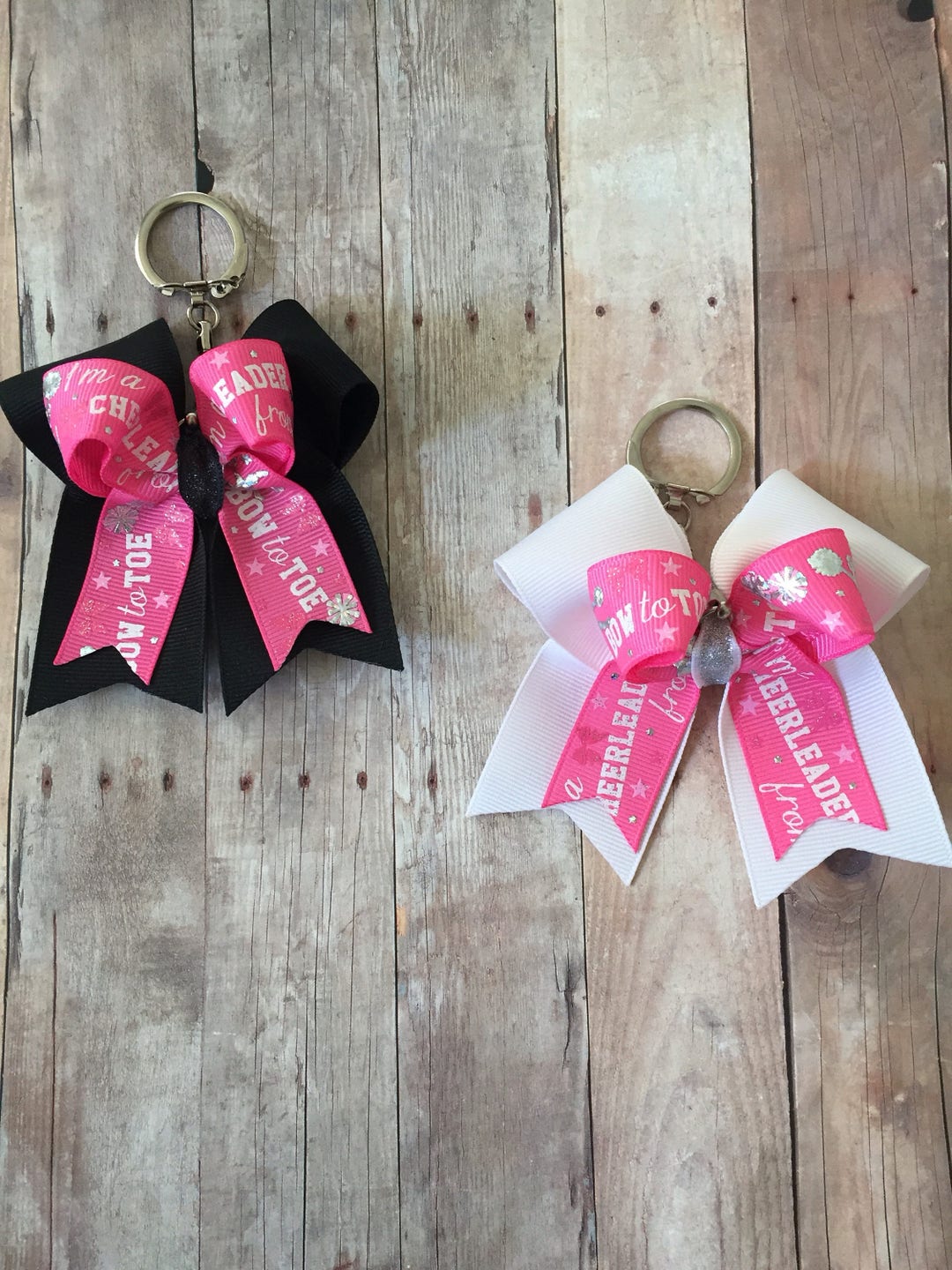 Mini Cheer Bow Keychain Cheer Keychain Cheerleader Bow Etsy