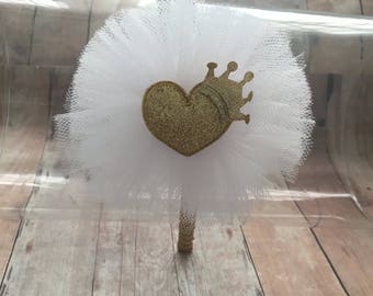 Gold Heart Headband, Gold Headband, Heart Headband, Birthday Girl Headband, Birthday Bow