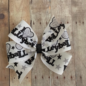 Volleyball Bow, Team Bow, Volleyball Hair Bow, Sports Bow