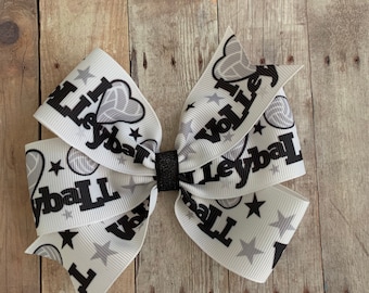 Volleyball Bow, Team Bow, Volleyball Hair Bow, Sports Bow