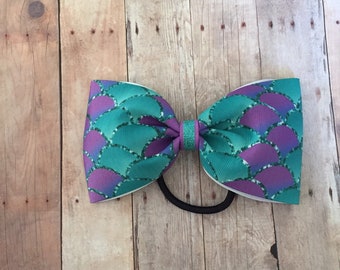 Mermaid Tuxedo Bow, Mermaid Tailless Cheer Bow, Gymnastics Bow, Mermaid Bow, Dance Bow