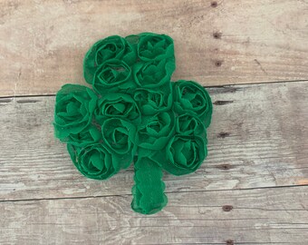 Clippie de trébol, lazo de San Patricio, clippie verde, lazo de trébol, lazo de la suerte, lazo verde del Día de San Patricio