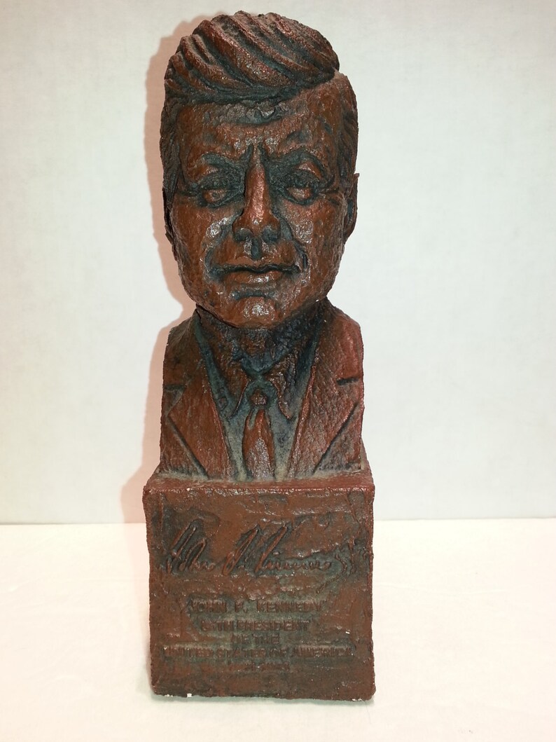 Greek Bust Statue Danila-souvenirs American President John F. Kennedy Marble Bust Statue Sculpture 5.4'' (13,5 Cm Greek Sculpture Decor