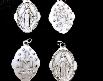 Our Lady of Fatima With Children Prayer Medals Double Sided ITALY Set ...