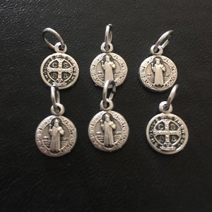 SAINT BENEDICT Ex Small Medals Double Sided Charm Protection St. Mystic Benedict of Nurisa