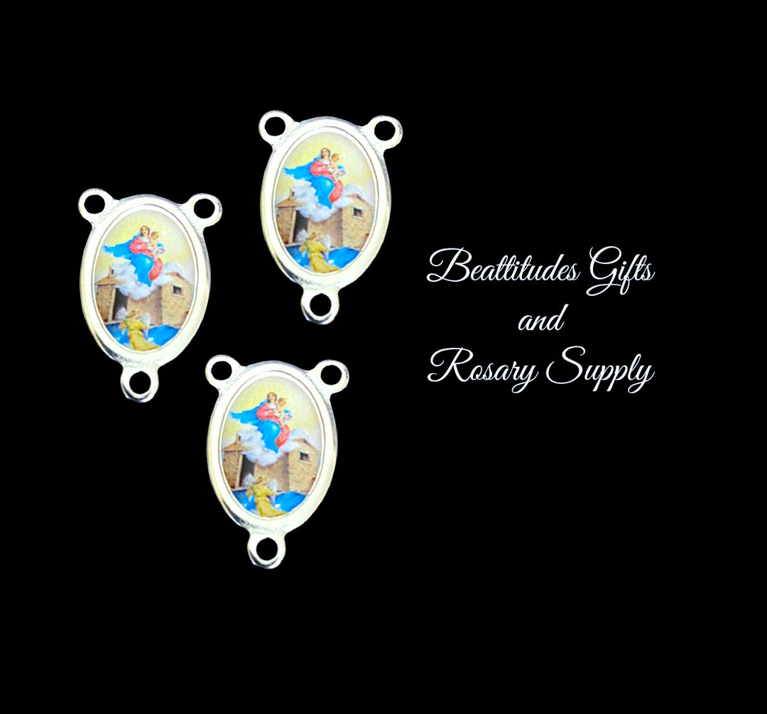 Our Lady of Loreto House of Madonna Birth and Annunciation Silver Tone