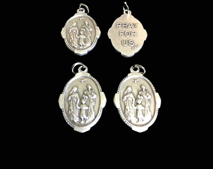 Holy family pray for us medals italy set of 4 charm pendant catholic