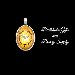 Holy Spirit Dove Confirmation Medal Charm Pendant Charm Silver tone Christian Catholic Jesus