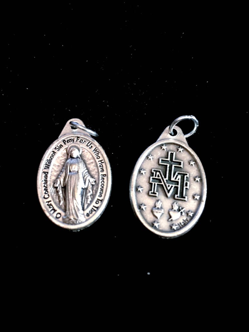 Madonna Miraculous Medals Set of 6 Double Sided ITALY for Charm ...