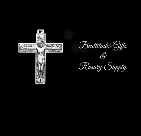 Sterling Silver Jesus Christ The Redeemer Cross Brazil Rio Statue Pendant