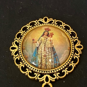 OUR LADY Of CHARITY Madonna Rosary Center Piece Rosary part centerpiece Made in Usa Catholic Nuestra Señora del la Caridad del Cobre