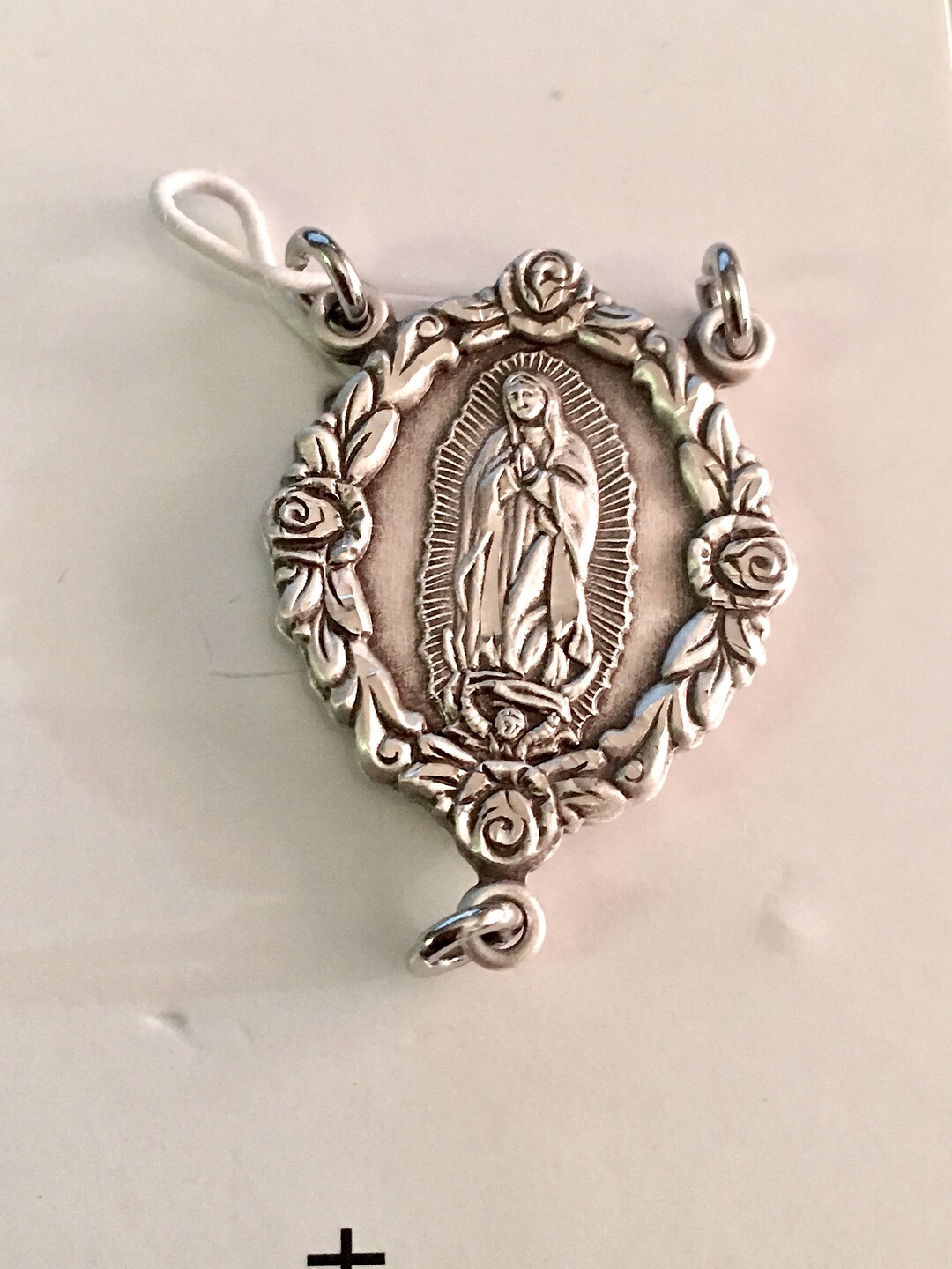 Sterling Silver Our Lady of Guadalupe Rosary Chaplet Sacred Heart of ...