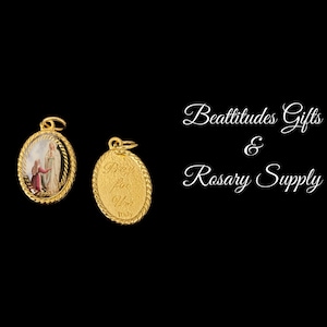 Our Lady of Lourdes Medals Set of 2 ITALY Virgin Mary Charm Pendant