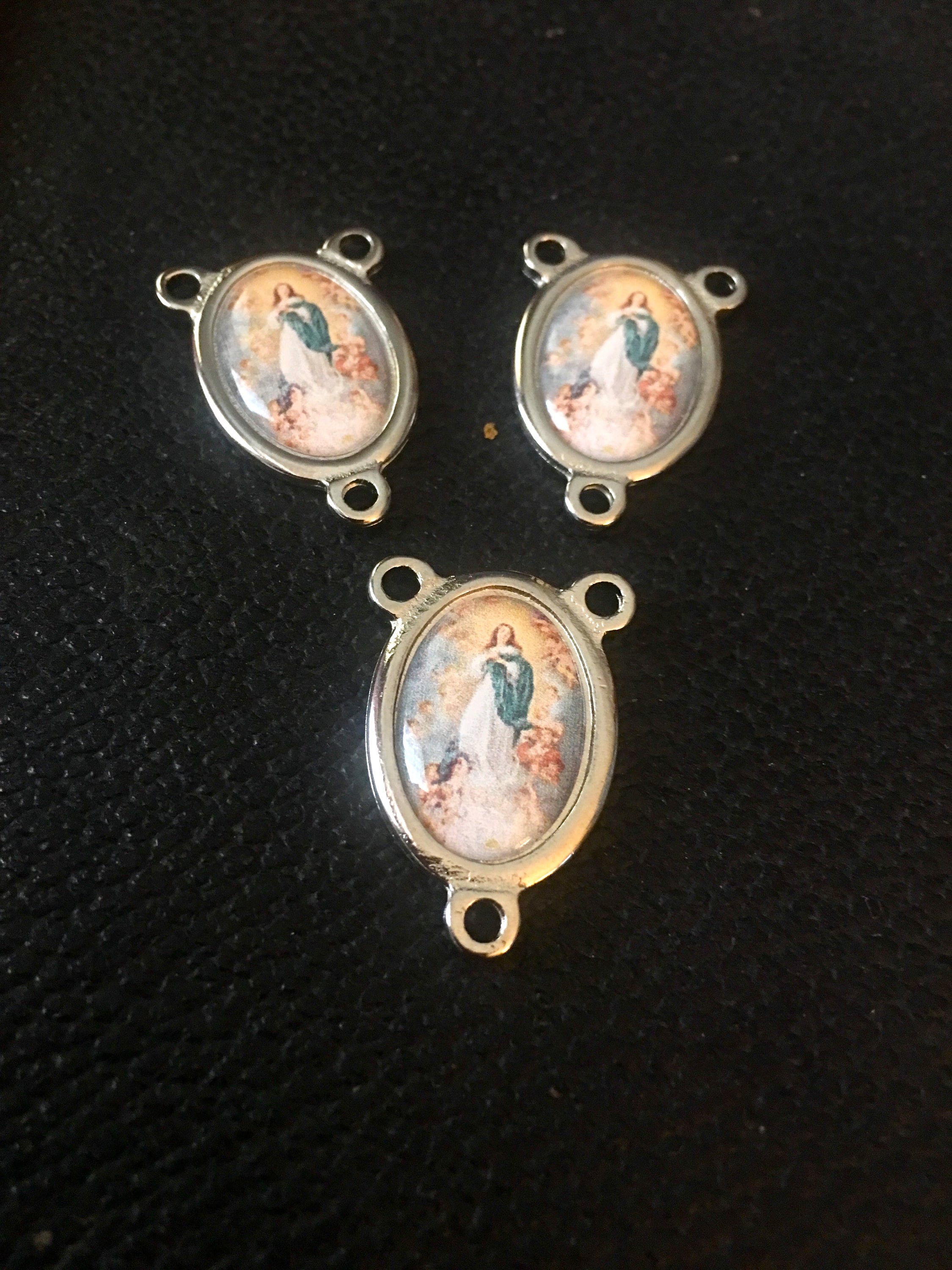Immaculate Conception of Mary Rosary Centerpiece Lot of 3 - Etsy