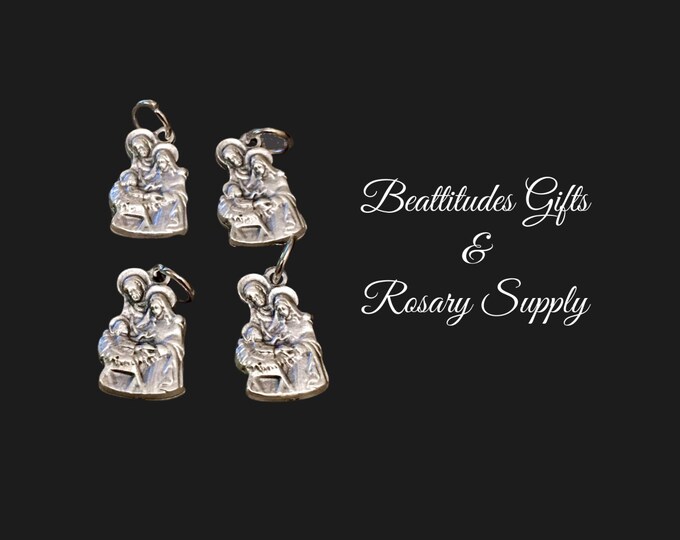 Jesus Is The Reason Holy Family Christmas Lapel Pin – 1.5 Inch Metal Nativity Pin With Butterfly Clutch - View #2