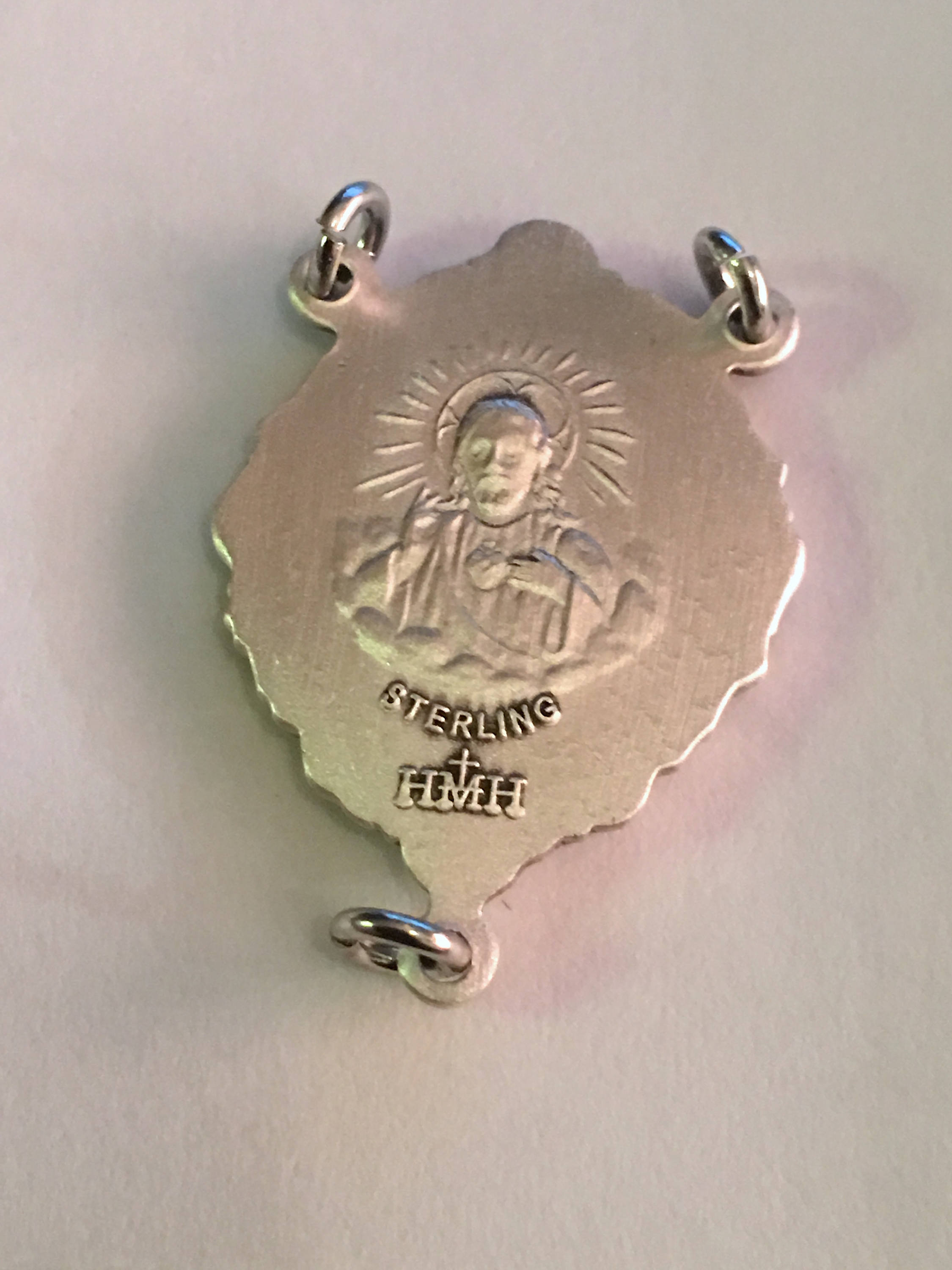 Sterling Silver Our Lady of Guadalupe Rosary Chaplet Sacred Heart of ...