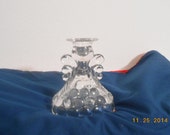 Vintage Anchor Hocking Bubble Glass Candle Holder Vase Reversible Can Be Turned Upside Down To Be Either A Vase Or Candle Holder.