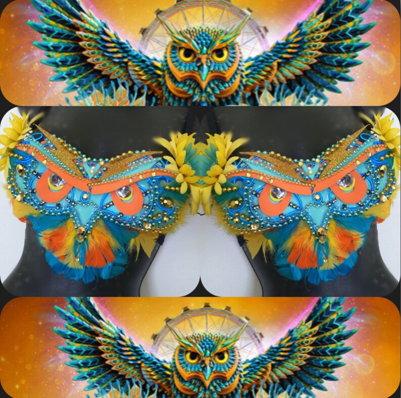 Orlando Electric Owl Bra music festival festival edm plur LED lights carnival rave bra Kinetic Zen : rave wear kandi