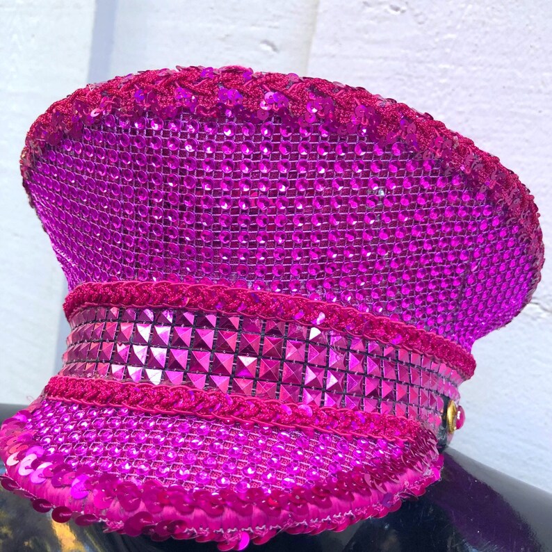 desert hearts yacht party fuchsia edc ultra Magenta Mood LED Captain/'s Hat: festival fashion rave wear pink bachelorette party