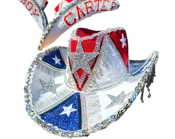 Cowboy Carter Cowgirl Hat (Made to Order Item) | Beyoncé Concert Outfit | Texas Hold ‘Em | 16 Carriages | Personalized Hat | Customized