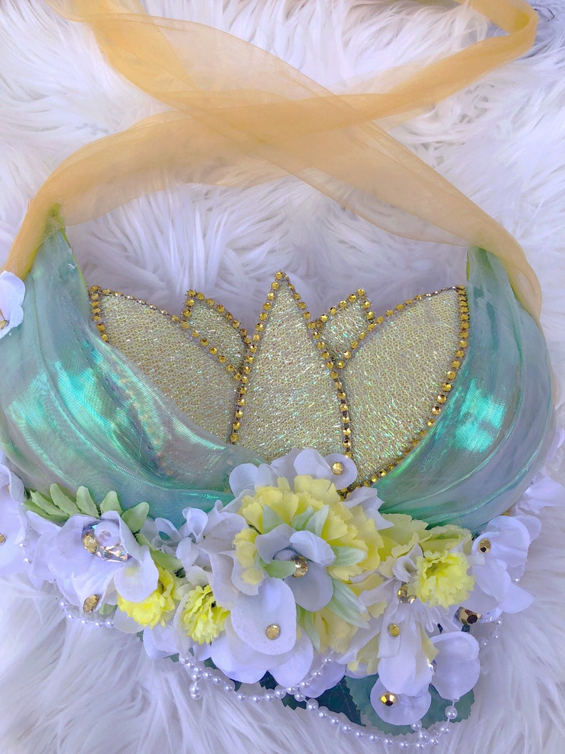 34c Push Premade Princess Tiana Bra Top Rave Wear Edc Edc Outfit Festival Outfit Rave Outfit Princess Princess And The Frog