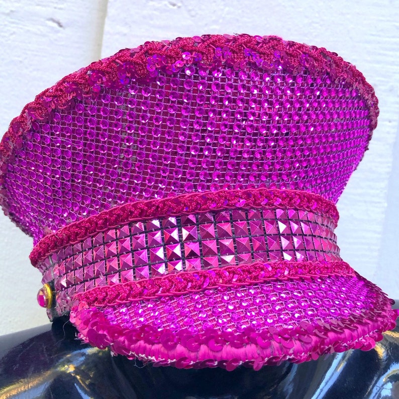 desert hearts yacht party fuchsia edc ultra Magenta Mood LED Captain/'s Hat: festival fashion rave wear pink bachelorette party
