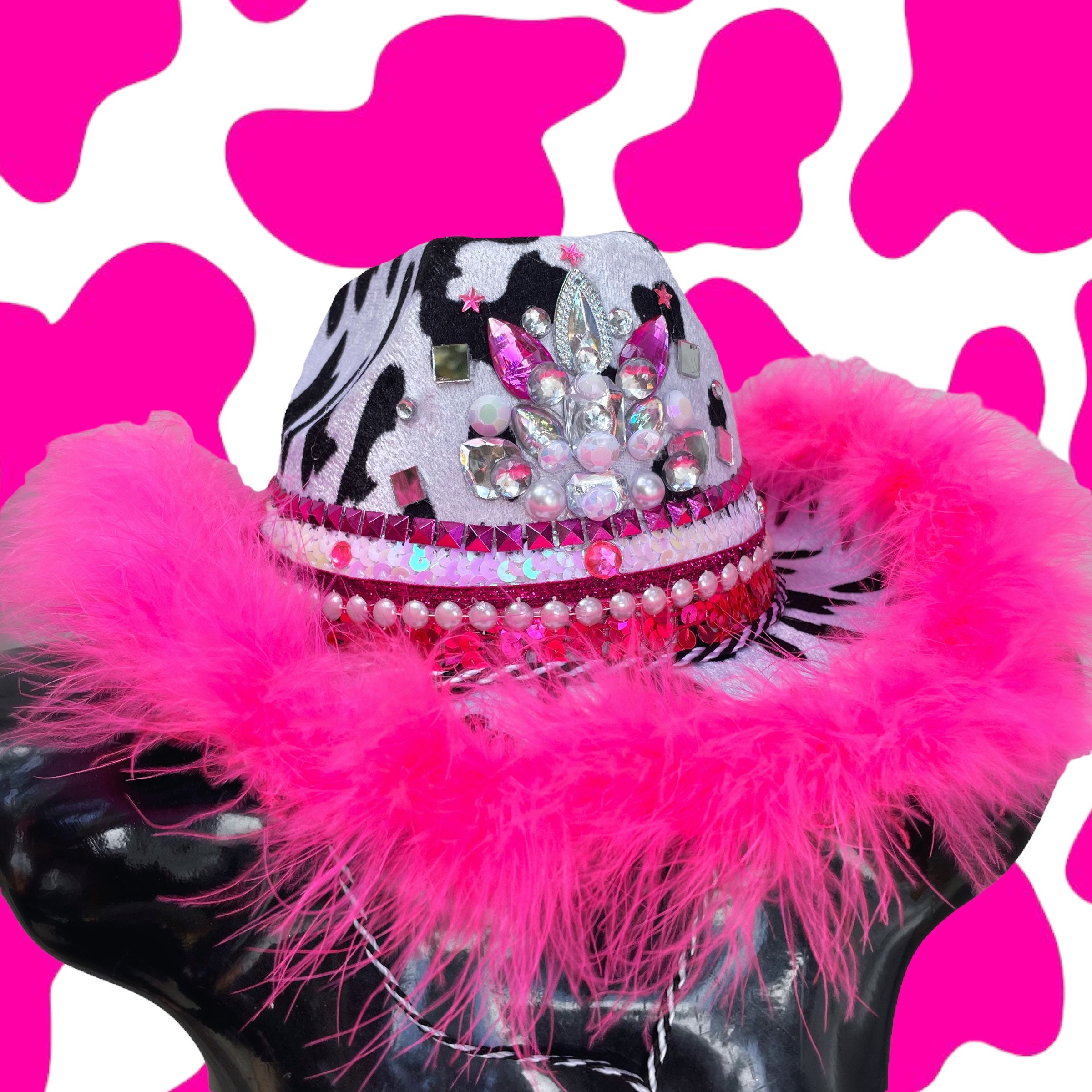Dairy Product Cowgirl Hat Hot Pink 